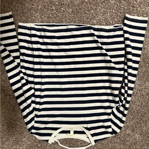 H&M Navy and White Striped Long Sleeve Top